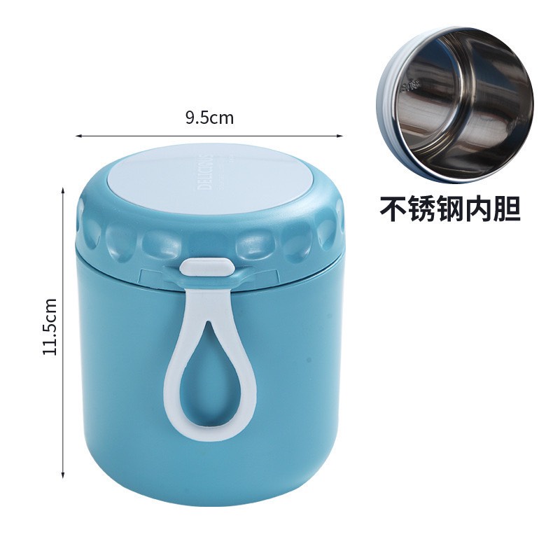 Cốc giữ nhiệt đựng canh, ủ cháo, đựng đồ ăn dặm cho bé ruột Inox cao cấp , tiện lợi - tặng kèm thìa