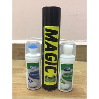Combo 3 chai vệ sinh giày, che vết ố, chống nước bẩn cho giày Magic 400ml Eykosi