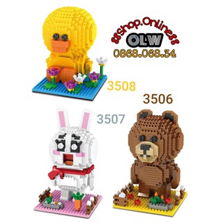 XẾP HÌNH LEGO MINI BLOCK 《~ BROWN – CONY – SALLY ~》