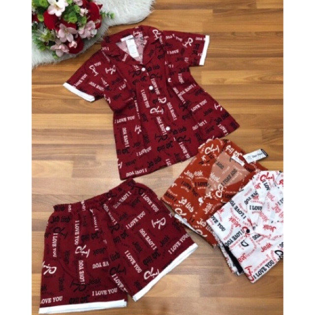 Set von lụa đùi pizama