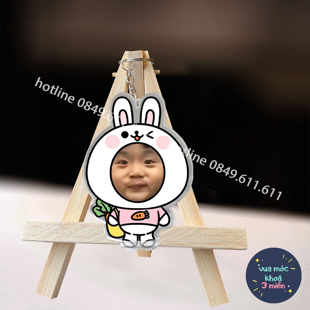 Móc khoá chibi hoạt hình dễ thương in theo yêu cầu