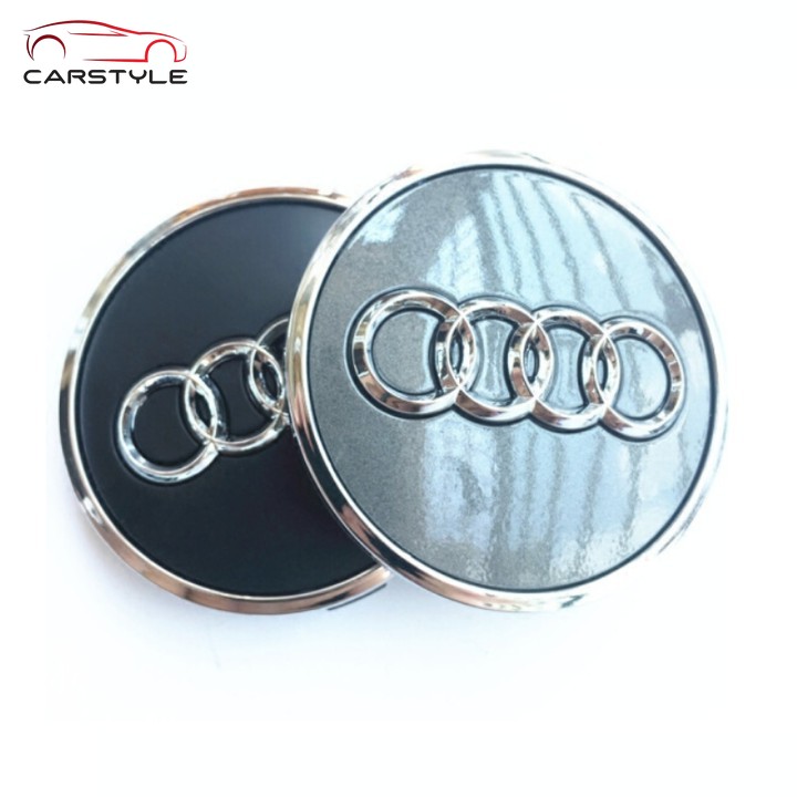 Logo chụp mâm bánh xe ô tô Audi Q7 AUD77 đường kính 77cm A1 A3 A4 A5 A6 A7 A8 Q3 Q5 Q7 Q2