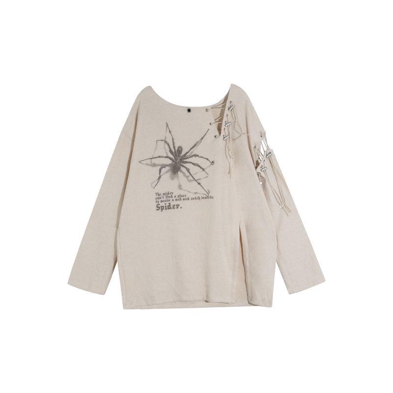 Áo Thun Nữ Trễ Vai Dáng Rộng Xẻ Tà Phong Cách Hàn Quốc Thời Trang Xuân Hè