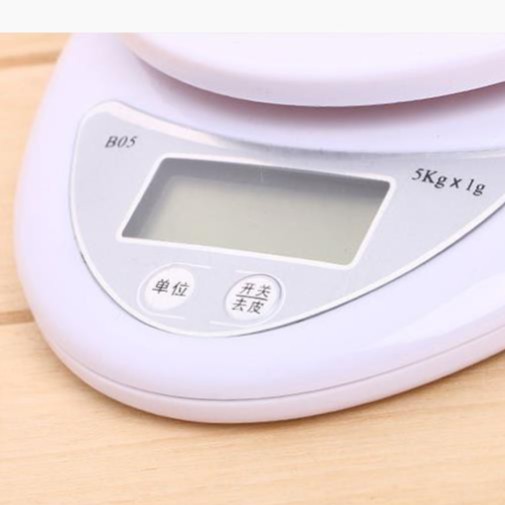 Cân Điện Tử Nhà Bếp Mini Electronic Kitchen Scale Cân Thực Phẩm 5Kg – 1G ( CÂN MỎ TRÒN)