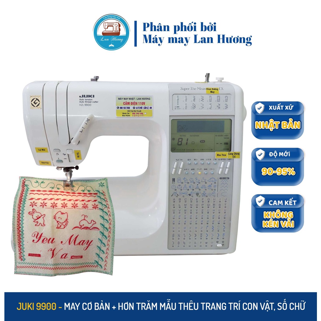 Máy may JUKI 9900 May Và Thêu Cực Đỉnh- Mới 90-95% - Thùa Được Nhiều Loại Khuy - Cắt Chỉ Tự Động - Ổ Suốt Công Nghiệp