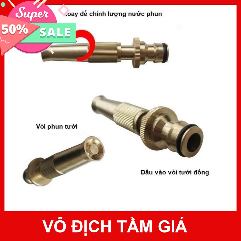 Đầu vòi xịt tăng áp, áp lực cao mini bằng đồng, nhỏ nhưng có võ, đa ăng: vệ sinh, rửa xe, tưới cây (Hàng có Sẵn)  sỉ mua