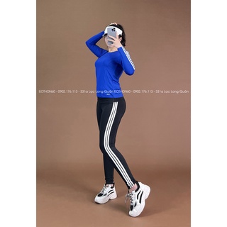 Áo thun das tay dài, quần legging das dáng ôm [hình thật shop chụp] Eothon60