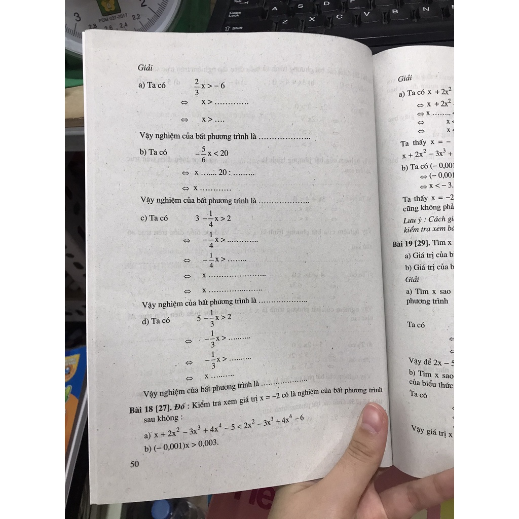 Sách - Combo Vở bài tập toán lớp 8 tập 1 tập 2