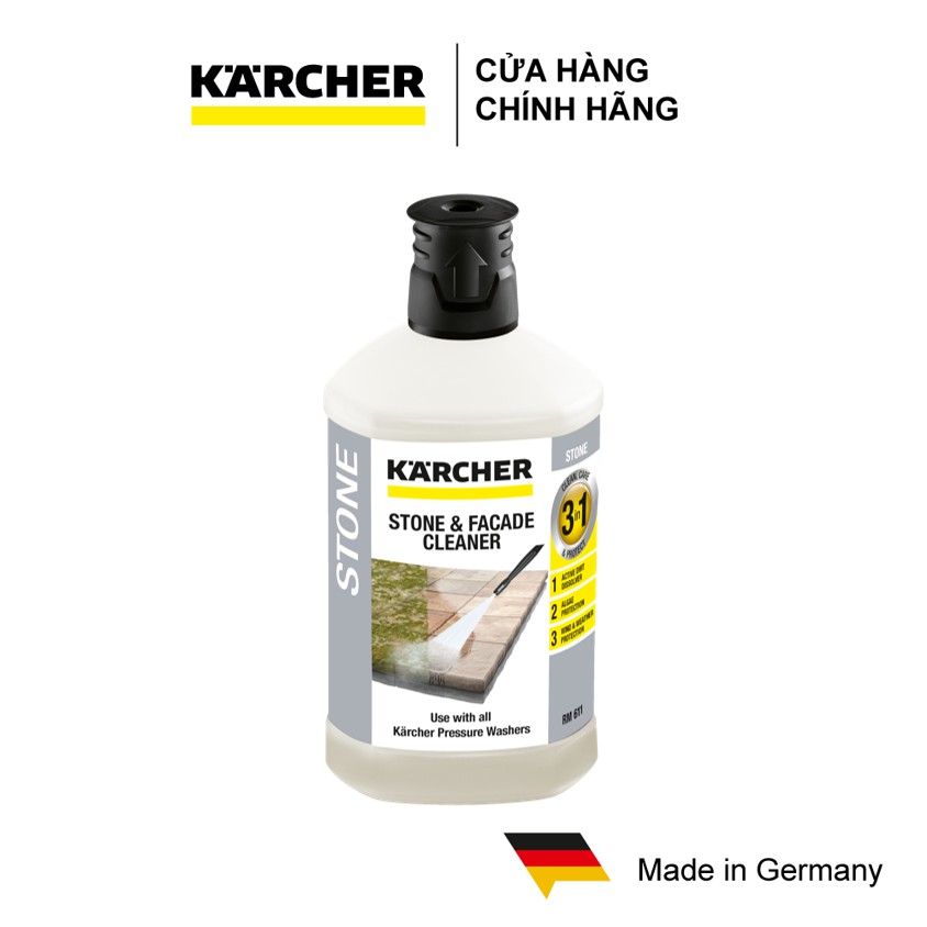 Chất tẩy rửa Karcher dùng cho vật liệu đá lát sân vườn 3 trong 1 (1 lít)