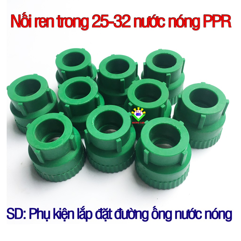 Nối ren trong  phi 25 32 nước nóng PPR - phụ kiện ống nước nóng, lạnh