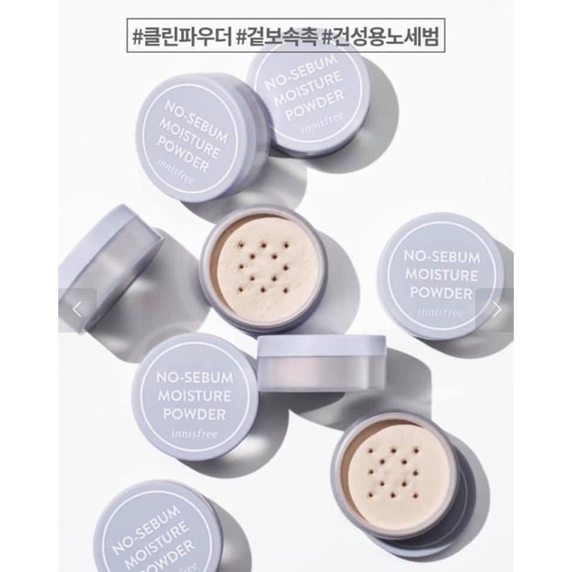 Phấn phủ kiềm dầu Innisfree No Sebum các dòng