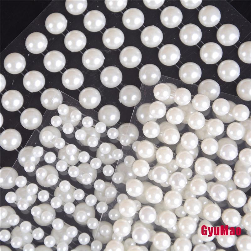 Miếng Dán Trang Trí Hình Ngọc Trai Giả Màu Trắng Bằng Acrylic DIY Cho Trẻ Em
