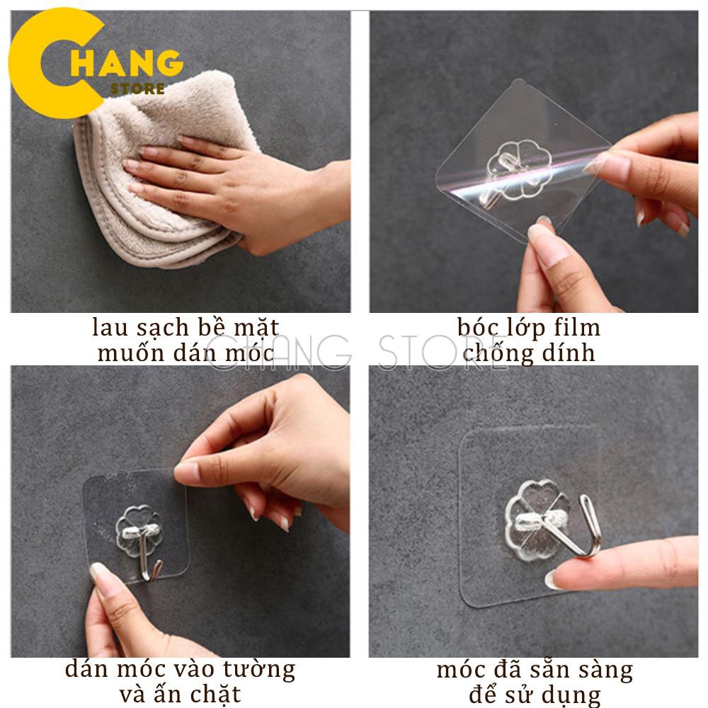 Móc Dán Tường Trong Suốt Siêu Chắc, Siêu Dính