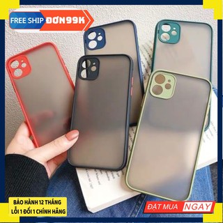 Ốp iphone - Ốp lưng nhám mặt mờ viền màu 6/6s/6plus/6splus/7/8/7plus/8plus/x/xs/xs max/11/11promax rẻ nhất shoppe