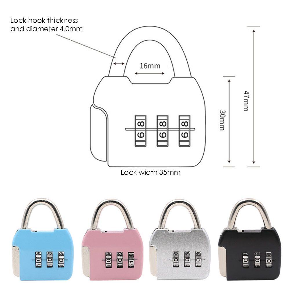 Set 1 Ổ Khóa Hành Lý Mini 3 Chữ Số