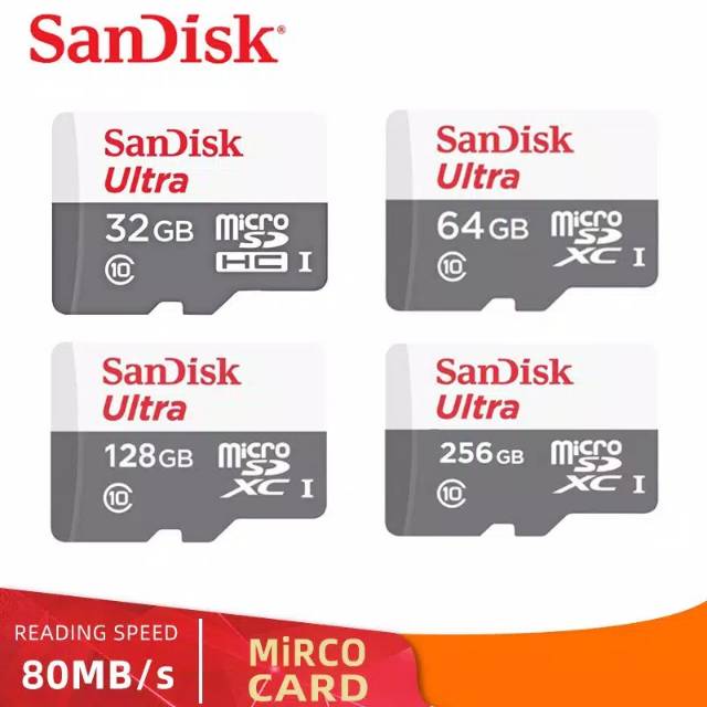 Thẻ Nhớ Sandisk 256gb Class 10 Tốc Độ 80mbps