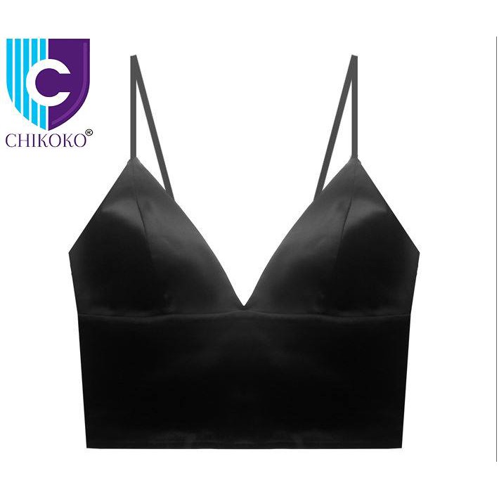 Áo lót lụa mềm, min, sexy quyến rũ cổ V - H64