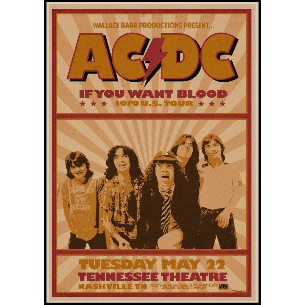 Poster Nhóm Nhạc Rock HomeDecal 53 Thiết Kế Trang Trí Quán Cà Phê