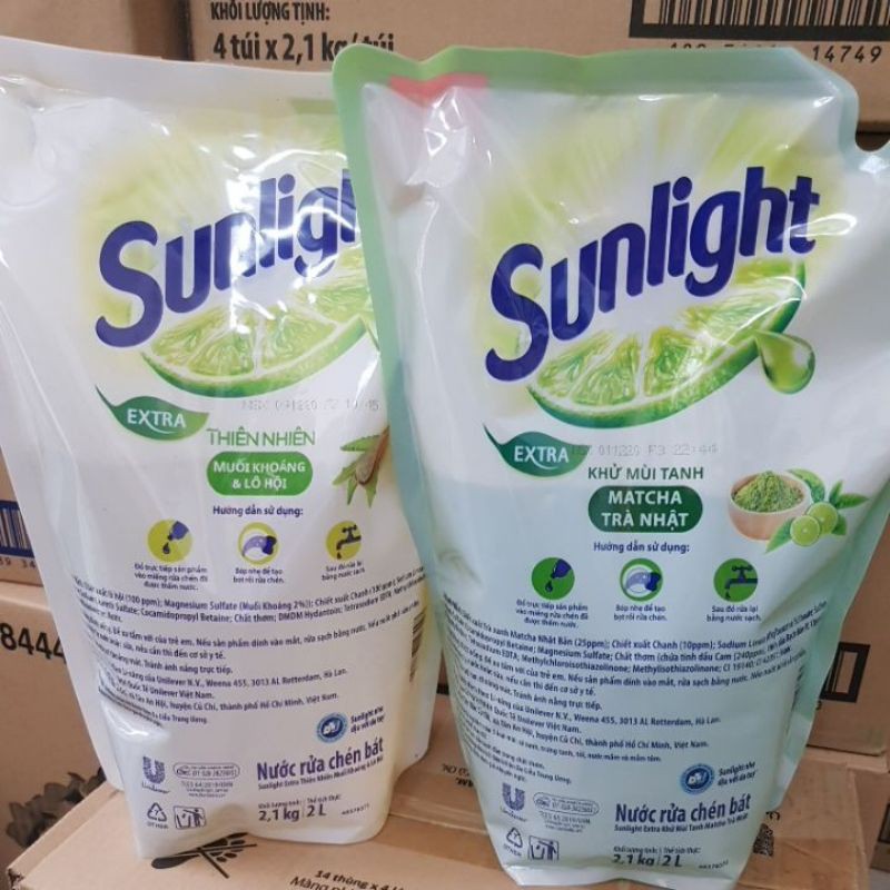 Nước rửa chén Sunlight thiên nhiên túi 2.1 kg