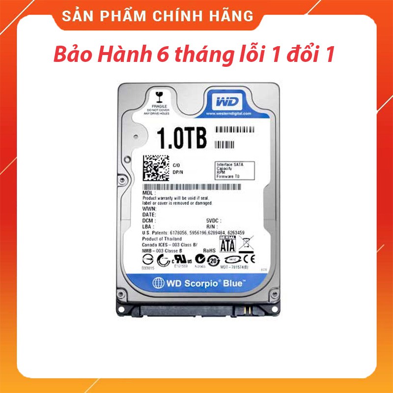 Ổ Cứng laptop HDD 1TB, 500GB, 320GB, 250GB [ BẢO HÀNH 6 - 12 THÁNG ]