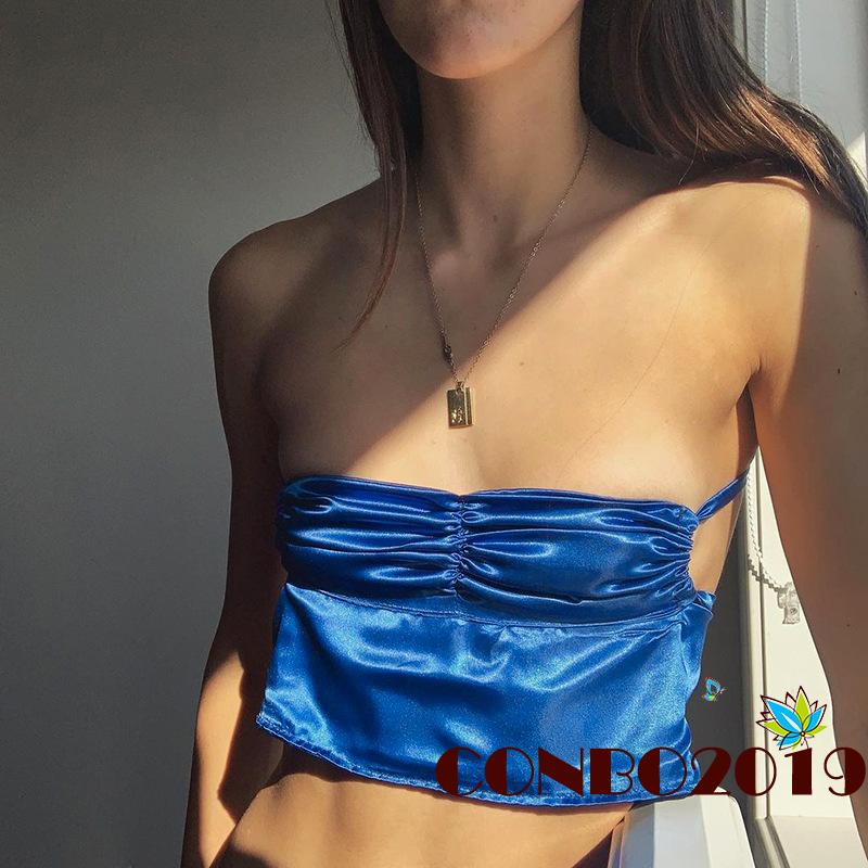 Áo Crop Top Không Tay Hở Lưng Gợi Cảm Cho Nữ