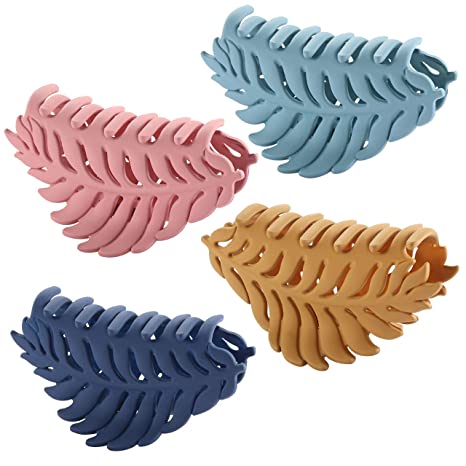 Kẹp tóc hình chiếc lá màu nhám phong cách Hàn Quốc thời trang cho nữ