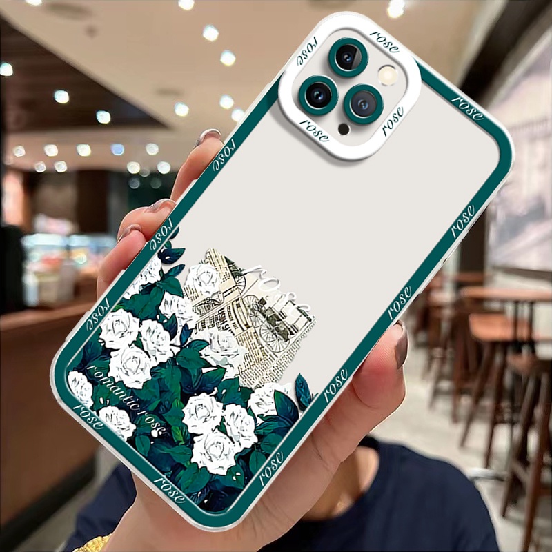 Ốp Điện Thoại TPU Dẻo Trong Suốt Họa Tiết Hoa Xinh Xắn Cho IPhone 14 12 13 X XS XR 11 14 Pro Max 6 6S 7 8 Plus