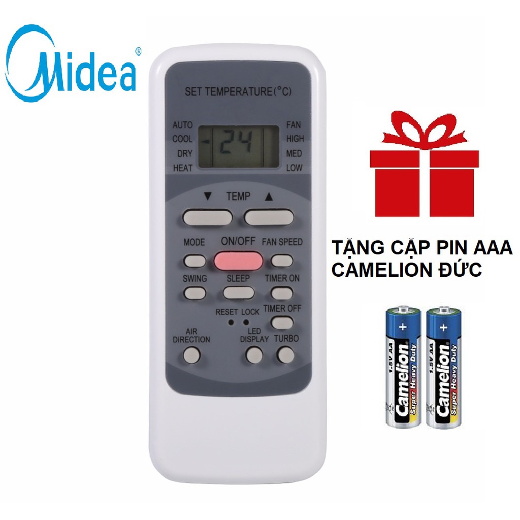 REMOTE MÁY LẠNH MIDEA - ĐIỀU KHIỂN ĐIỀU HÒA MIDEA - DIEU KHIEN DIEU HOA MIDEA R51M/E