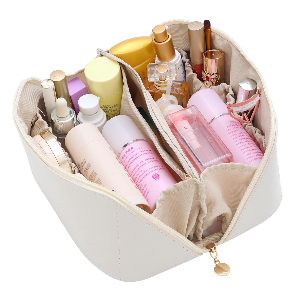 Túi Đựng Mỹ Phẩm Bằng Da PU Chống Thấm Nước Nhiều Ngăn Tiện Dụng