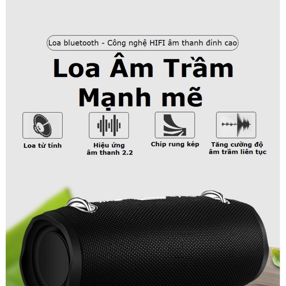 [Mã LTP50 giảm 50000 đơn 150000] Loa bluetooth GrownTech Xtreme 2 5.0 vỏ chống nước, hỗ trợ thẻ nhớ, bass chuẩn