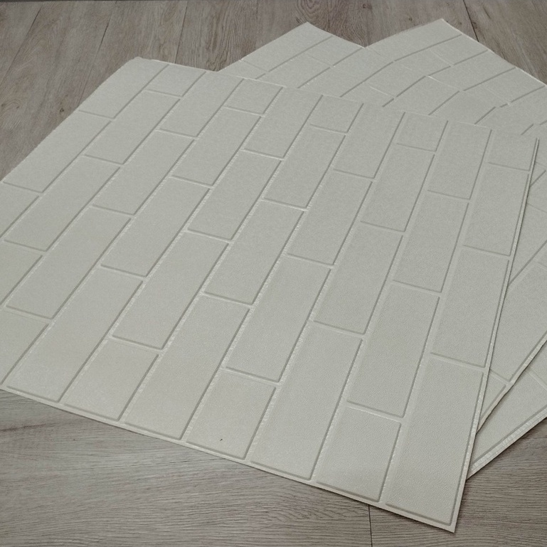 Xốp Dán Tường 3D Trắng Trơn