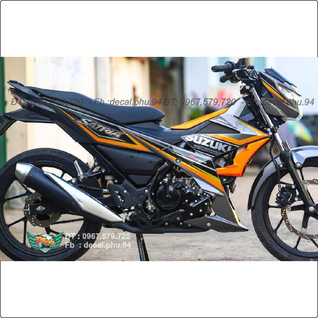 Tem Rời Satria Cam đen kiểu (J)