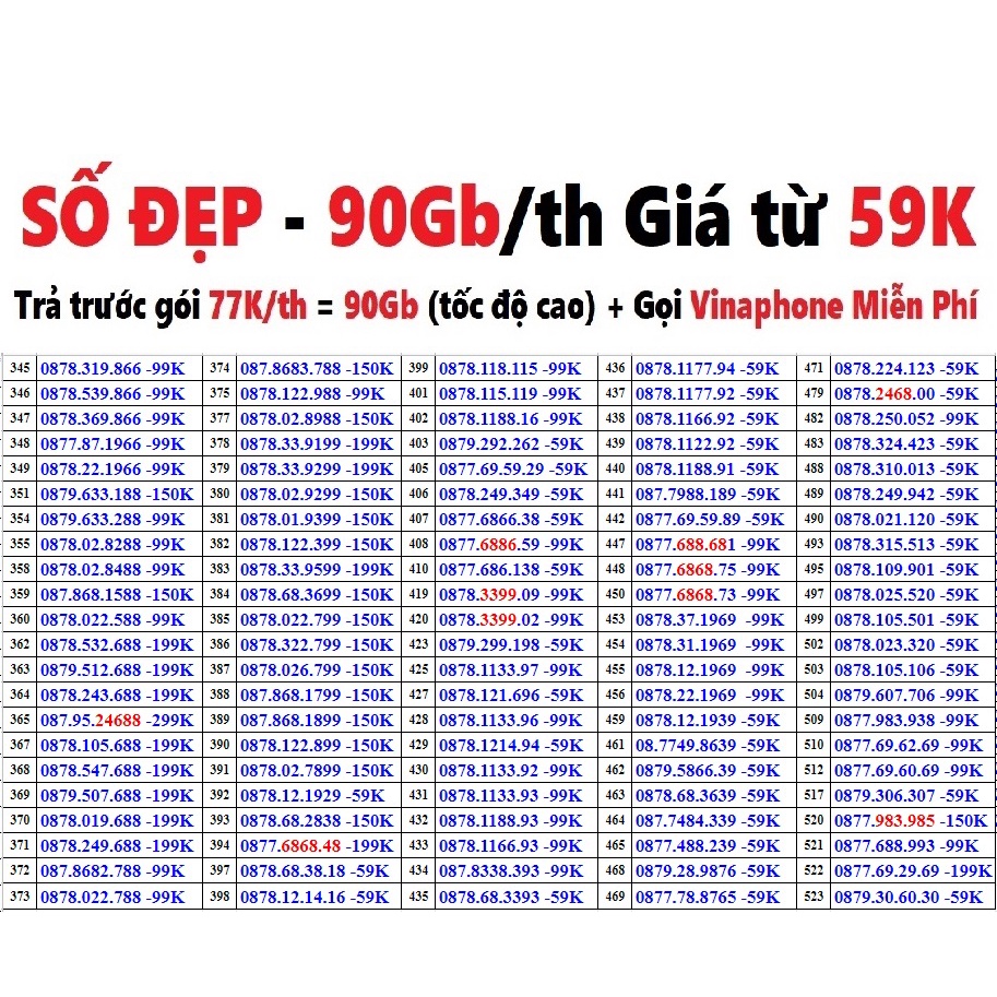 [Miễn phí tháng đầu], SIM 4G ITEL, Sim 90G/th tốc độ cao 4G mạng VINAPHONE, Gọi VINAPHONE miễn phí.