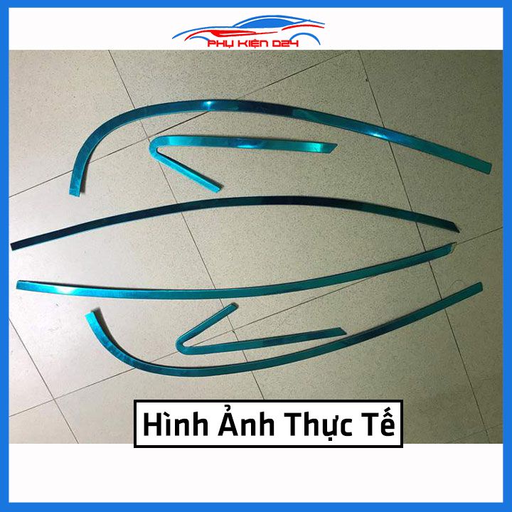 Bộ nẹp viền chân kính cong kính Honda Civic 2008-2009-2010-2011-2012 Inox sáng bóng chuẩn form xe