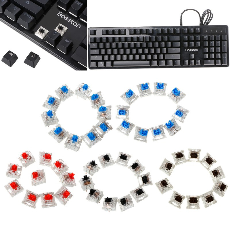 Set 10 Bàn Phím Cơ 3 Chấu Thay Thế Cho Gateron Cherry Mx