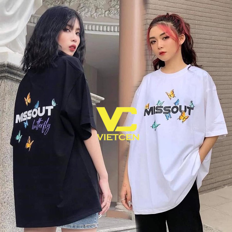 Áo phông tay lỡ Missout, áo thun form rộng Unisex - VIETCEN