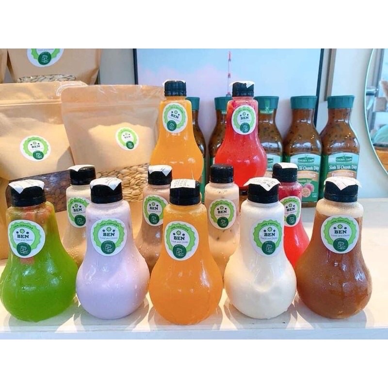 Chai bóng đèn đựng trà sữa 330ml