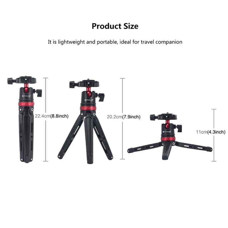 Chân Tripod Máy Ảnh Puluz 11-22.4cm | BigBuy360 - bigbuy360.vn