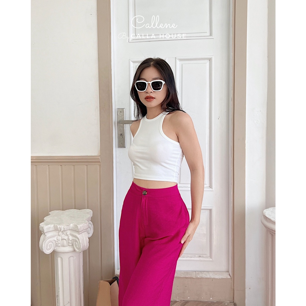 Áo crop 3 lỗ nhiều màu chất umi cao cấp Callene (L1622)