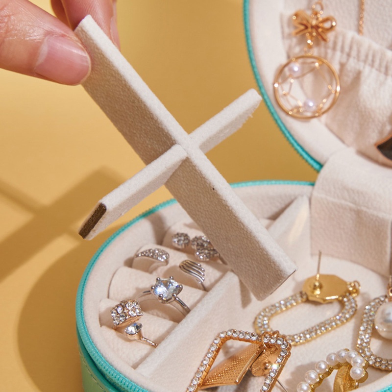 Hộp Đựng Trang Sức Bằng Da PU Thiết Kế Nhỏ Gọn Tiện Dụng