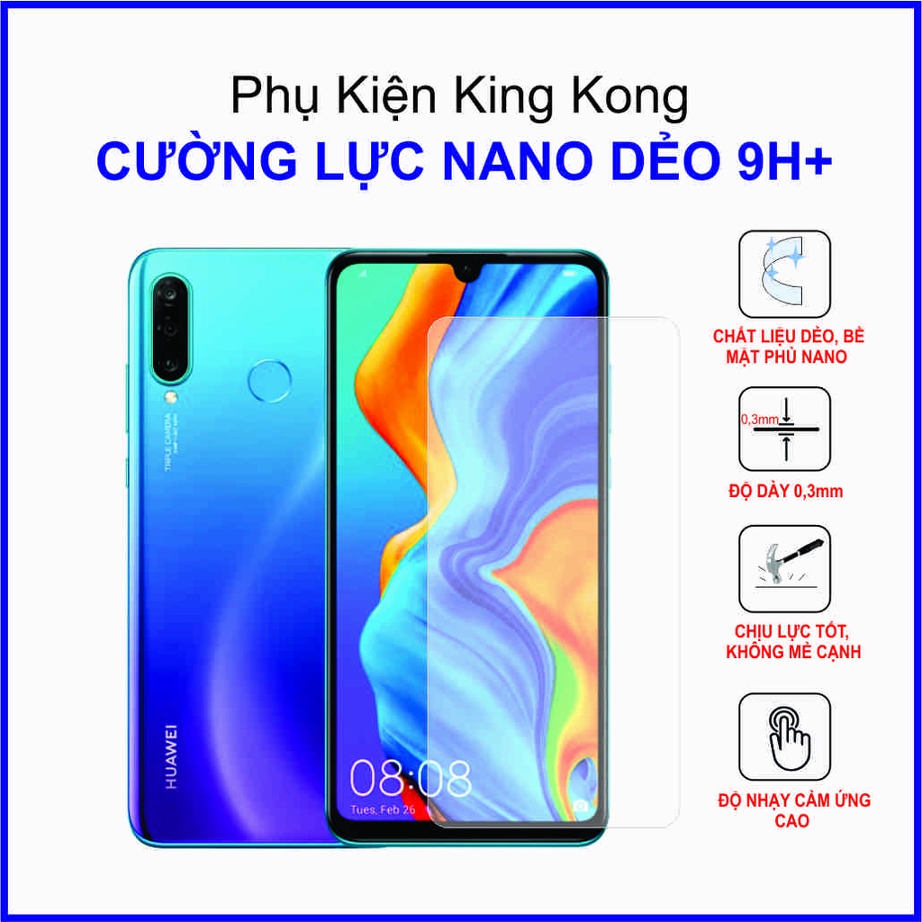 Dán cường lực nano dẻo Huawei P30 Lite ,  cường lực nano dẻo 9H+