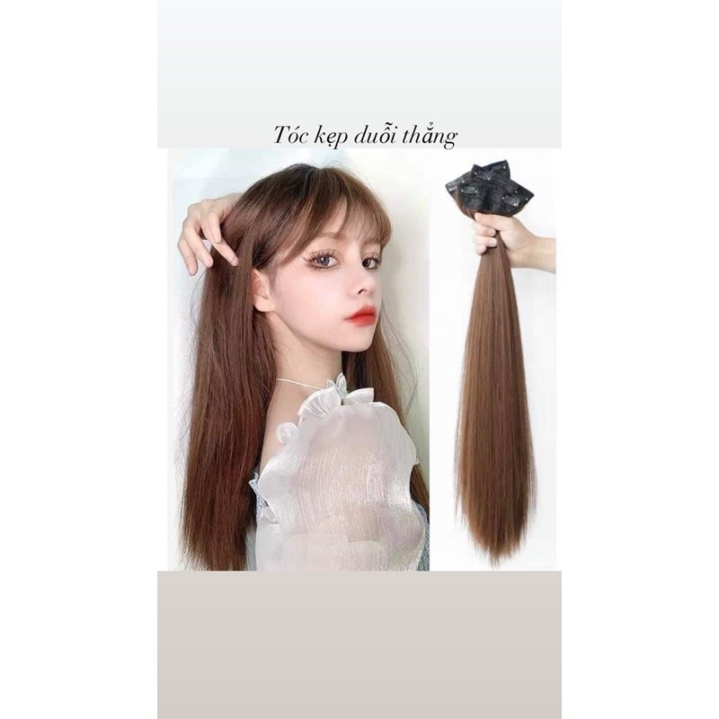 set 3 Kẹp tóc giả duỗi thẳng