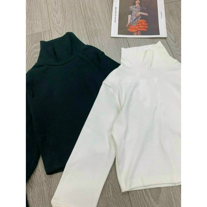 Áo Croptop cổ cao hiện đại, cá tính