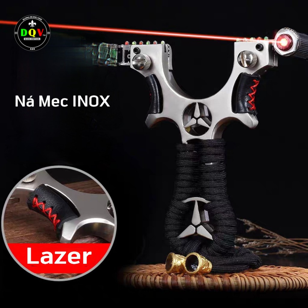 Ná Cao Su MECEDES Inox đèn Lazer CÁN THÉP có thước ngắm