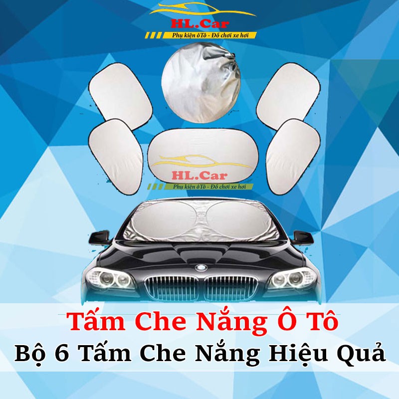 Rèm Che Nắng Ô Tô - Bộ 6 Tấm Che Nắng Kính Lái Ô Tô,Xe Hơi Chống Tia UV Hiệu Quả