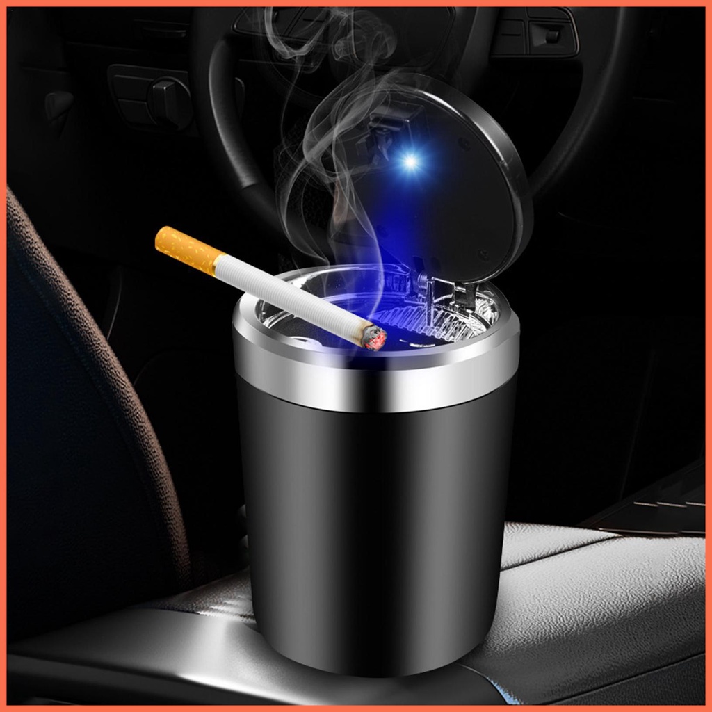 Gạt Tàn Thuốc Mini Bằng ABS & Kim Loại Không Khói Kèm Giá Đỡ Có Thể Tháo Rời Dễ Dàng Làm Sạch Cho Xe Hơi