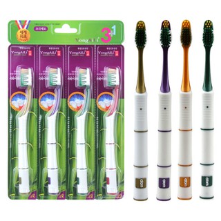 Bộ 4 Bàn Chải Đánh Răng YongAiLi Bamboo Salt Hàn Quốc