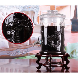Bình ngâm rượu thuỷ tinh trụ 12 lít