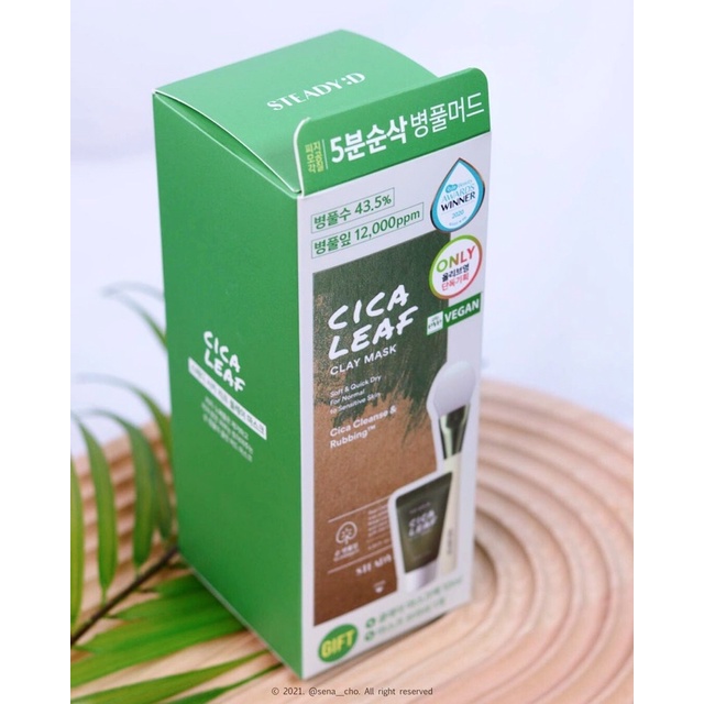 Mask đất sét rau má STEADY:D CICA LEAF CLAY MASK