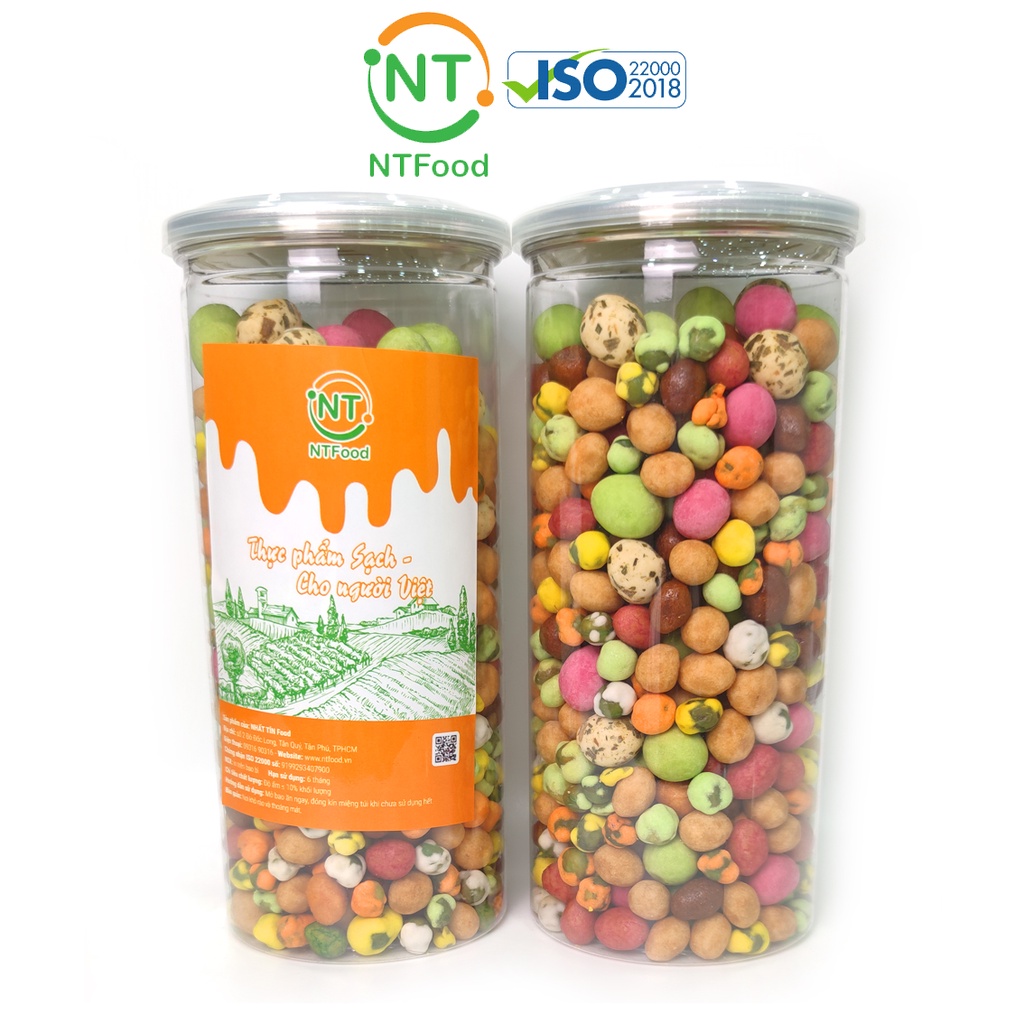 [Mã BMBAU50 giảm 7% đơn 99K] Đậu sấy giòn mix 25 vị NTFood 500Gr - Nhất Tín Food